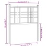 Tête de lit métal blanc 80 cm 