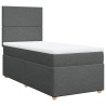 Sommier à lattes de lit avec matelas Gris foncé 80x200 cm Tissu 
