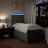 Sommier à lattes de lit avec matelas Gris foncé 80x200 cm Tissu 