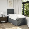 Sommier à lattes de lit avec matelas Gris foncé 80x200 cm Tissu 