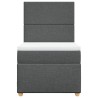 Sommier à lattes de lit avec matelas Gris foncé 80x200 cm Tissu 