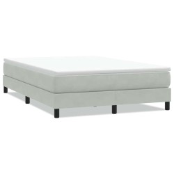 Sommier à lattes de lit sans matelas gris clair 140x210 cm 