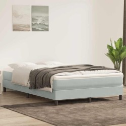 Sommier à lattes de lit sans matelas gris clair 140x210 cm 