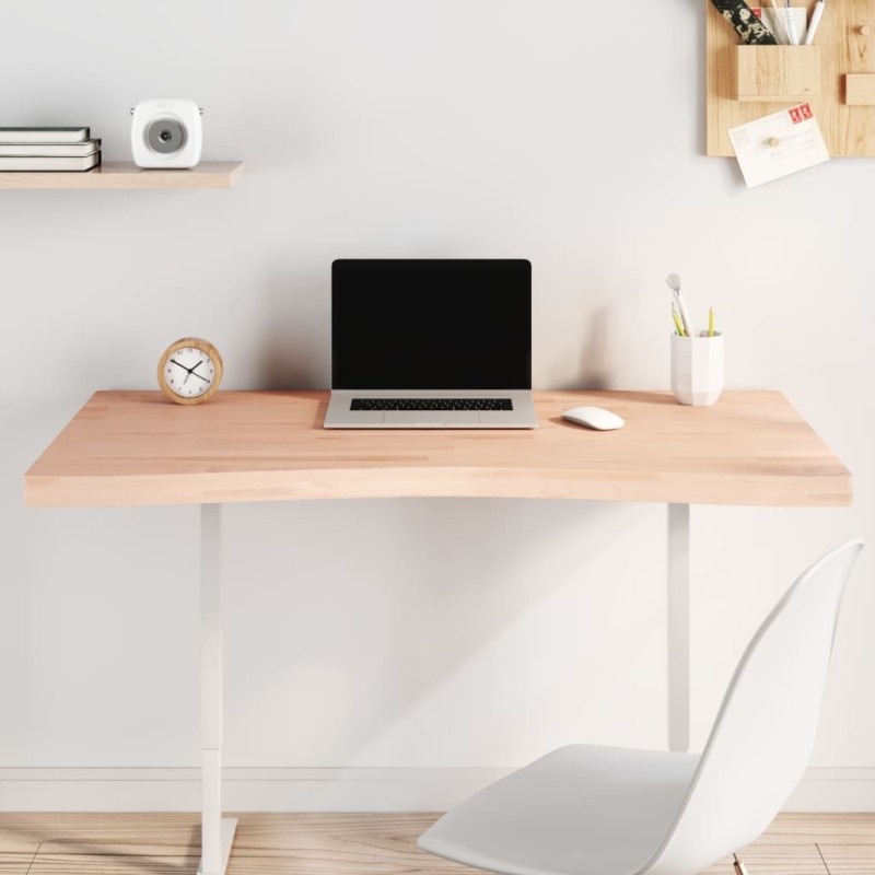 Dessus de bureau 110x(55-60)x4 cm bois massif de hêtre 