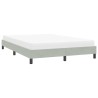 Cadre de lit sans matelas gris clair 140x210 cm velours 