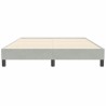 Cadre de lit sans matelas gris clair 140x210 cm velours 