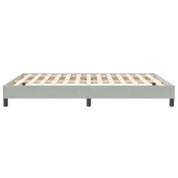 Cadre de lit sans matelas gris clair 140x210 cm velours 