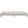 Cadre de lit sans matelas gris clair 140x210 cm velours 