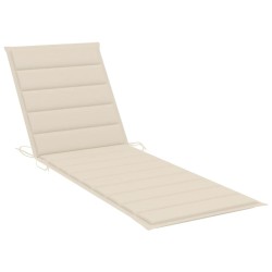 Chaise longue de jardin 2 places avec coussins Acacia solide 