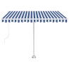 Auvent automatique sur pied 300x250 cm Bleu/Blanc 