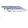 Auvent automatique sur pied 300x250 cm Bleu/Blanc 