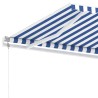 Auvent automatique sur pied 300x250 cm Bleu/Blanc 