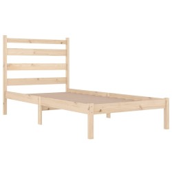 Cadre de lit sans matelas bois massif 100x200 cm 