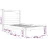 Cadre de lit sans matelas bois massif 100x200 cm 