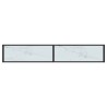 Table console Marbre blanc 200x35x75,5 cm Verre trempé 