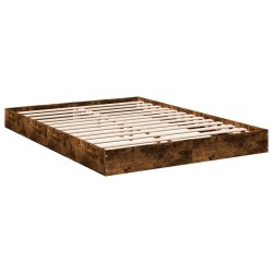 Cadre de lit sans matelas chêne fumé 120x190 cm bois ingénierie 