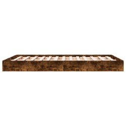 Cadre de lit sans matelas chêne fumé 120x190 cm bois ingénierie 