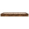 Cadre de lit sans matelas chêne fumé 120x190 cm bois ingénierie 