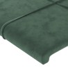 Tête de lit avec oreilles Vert foncé 93x16x118/128 cm Velours 