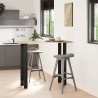 Pieds de table de bar Noir 2 pièces 50 x (110-111) cm Acier 