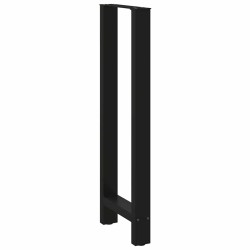 Pieds de table de bar Noir 2 pièces 50 x (110-111) cm Acier 
