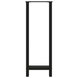 Pieds de table de bar Noir 2 pièces 50 x (110-111) cm Acier 