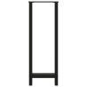 Pieds de table de bar Noir 2 pièces 50 x (110-111) cm Acier 