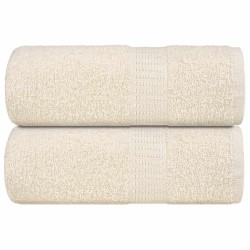 Serviettes d'invité 2 pcs crème 30x50 cm 360 g/m² 100% coton 
