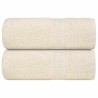 Serviettes d'invité 2 pcs crème 30x50 cm 360 g/m² 100% coton 
