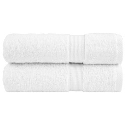 Serviettes de douche de qualité supérieure SOLUND 2 pcs blanc 