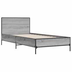 Cadre de lit sans matelas sonoma gris 75x190 cm 