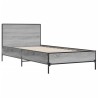 Cadre de lit sans matelas sonoma gris 75x190 cm 