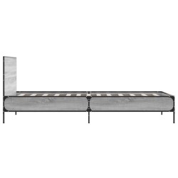 Cadre de lit sans matelas sonoma gris 75x190 cm 