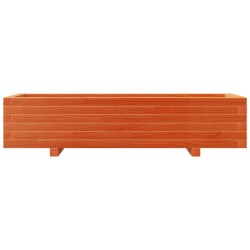 Jardinière cire marron 110x40x26,5 cm bois de pin massif 