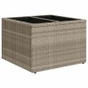 Salon de jardin 6 pcs avec coussins gris clair résine tressée 