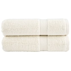 Serviettes de douche de qualité supérieure SOLUND 2 pcs crème 