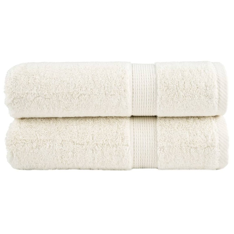 Serviettes de douche de qualité supérieure SOLUND 2 pcs crème 
