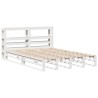 Cadre de lit sans matelas blanc 150x200 cm bois de pin massif 