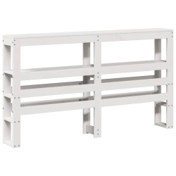 Cadre de lit sans matelas blanc 150x200 cm bois de pin massif 