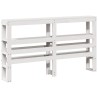 Cadre de lit sans matelas blanc 150x200 cm bois de pin massif 
