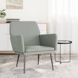 Fauteuil Gris clair 62x79x79 cm Velours 