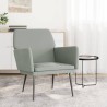 Fauteuil Gris clair 62x79x79 cm Velours 