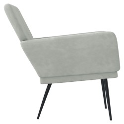Fauteuil Gris clair 62x79x79 cm Velours 