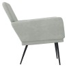 Fauteuil Gris clair 62x79x79 cm Velours 