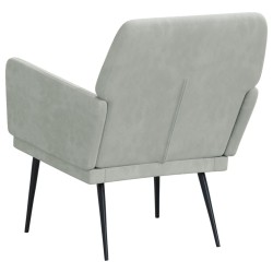Fauteuil Gris clair 62x79x79 cm Velours 