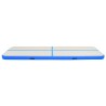 Tapis gonflable de gymnastique avec pompe 800x100x15cm PVC Bleu 