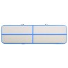 Tapis gonflable de gymnastique avec pompe 800x100x15cm PVC Bleu 