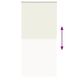 Store enrouleur occultant blanc cassé 90x230cm largeur du tissu 