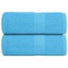 Serviettes d'invité 2 pcs turquoise 30x50cm 360 g/m² 100% coton 