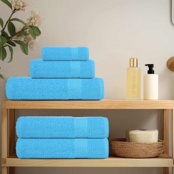 Serviettes d'invité 2 pcs turquoise 30x50cm 360 g/m² 100% coton 